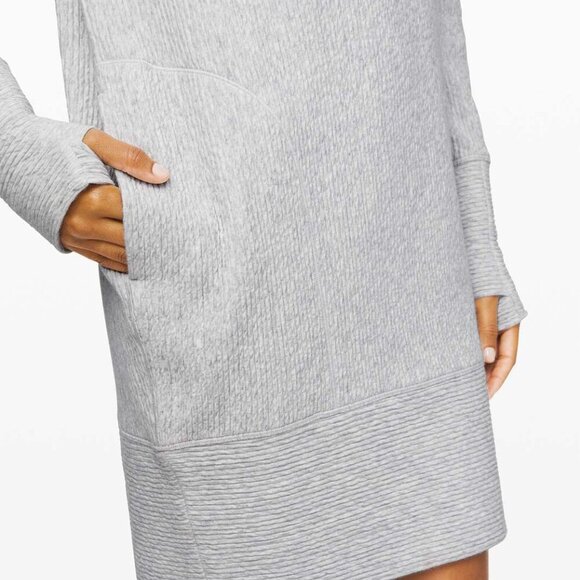 Lululemon Grey Along the Way Textured Sweater Dress Size XS - Picture 4 of 8